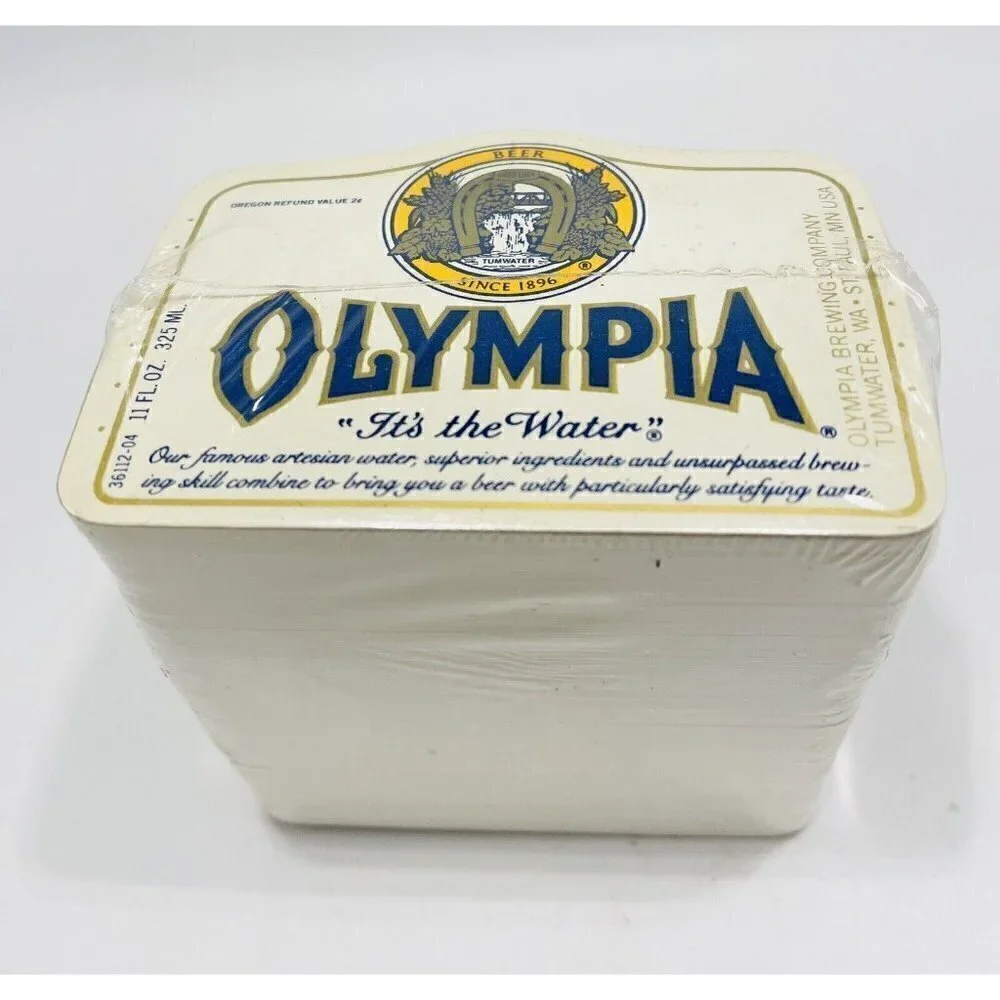 Vintage Olympia Beer Bottle Paper Labels Pack 11 oz Stubby Brewing Co. Tumwater